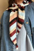 Jonti Stripe Knit Neckerchief Scarf 1 